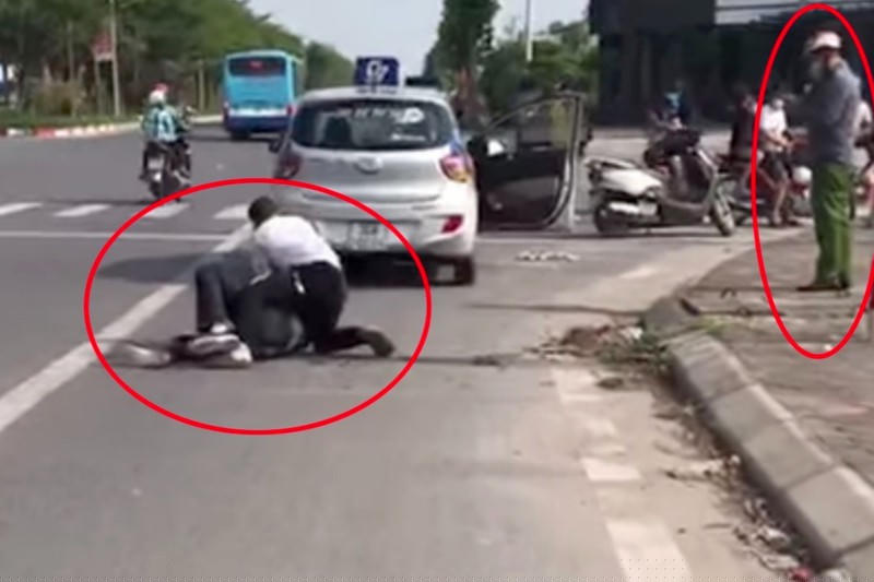 Điều chuyển đại uý công an ‘đứng nhìn tài xế taxi bị đâm’