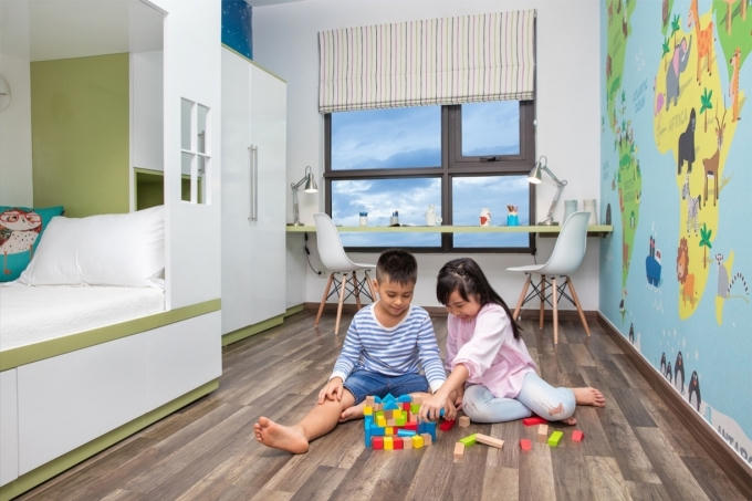 Không gian sống tiện nghi và an toàn sẽ tạo môi trường phát triển tốt cho con trẻ.