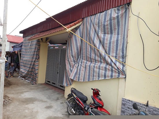 Căn nhà xây trên đất trước khi đấu giá.