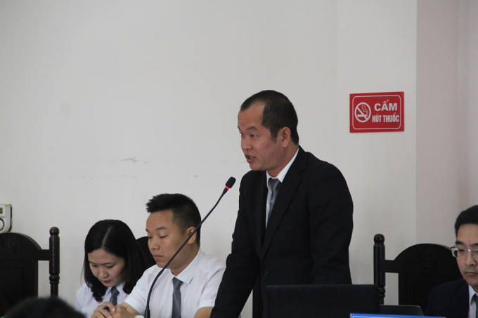 Luật sư Phạm Quang Hưng bào chữa cho bị cáo Ngô Văn Sơn.