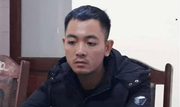 Đối tượng Hưng tại cơ quan điều tra.