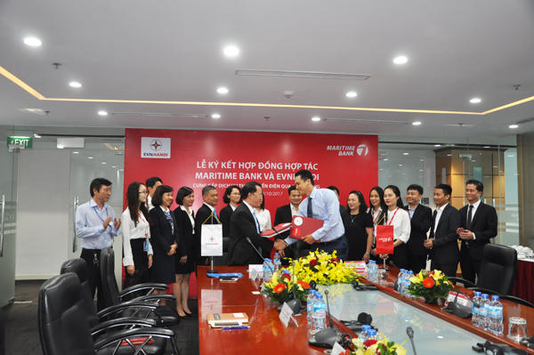 Maritime Bank và EVN Hà Nội ký kết về việc thu hộ tiền điện hàng tháng