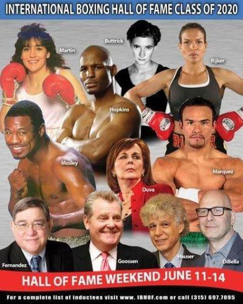 Lucia Rijker và những ngôi sao võ thuật được vinh danh tại sảnh danh vọng Boxing năm 2020. 