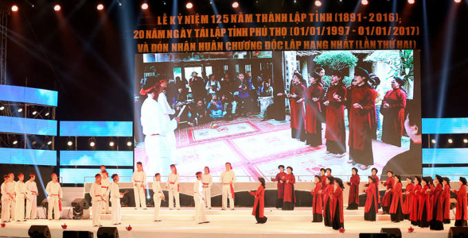 Hát xoan được UNESCO vinh danh là di sản văn hóa phi vật thể. (Ảnh: Báo Phú Thọ).