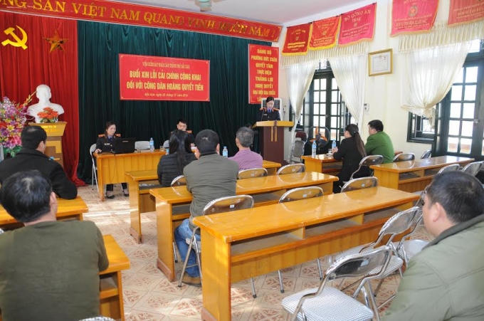 Viện kiểm sát nhân dân TP Bắc Kạn đã tổ chức xin lỗi công khai ông Hoàng Quyết Tiến