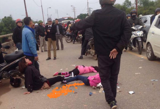 Hiện trường vụ tai nạn. Ảnh FB Nguyễn Tuấn Anh