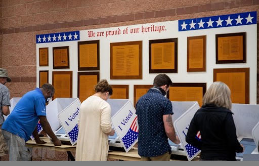 Cử tri bỏ phiếu sớm bầuTổng thống Mỹ tại điểm bầu cử bang Nam Carolina.