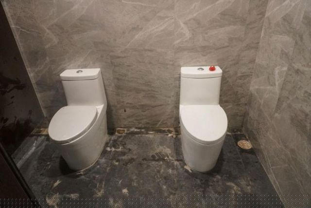 Bồn câu đôi trong một nhà vệ sinh ở sân Rizal Memorial