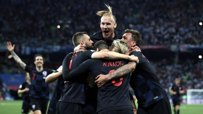 Cầu thủ Croatia ăn mừng bàn thắng. Ảnh: Vietnamnet