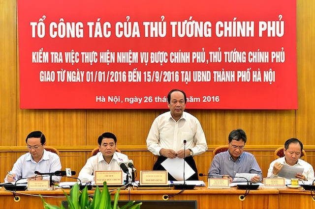 Bộ trưởng, Chủ nhiệm Văn phòng Chính phủ Mai Tiến Dũng cho biết thành phố Hà Nội chưa hoàn thành chỉ đạo của Thủ tướng trong vụ việc 146 Quán Thánh.