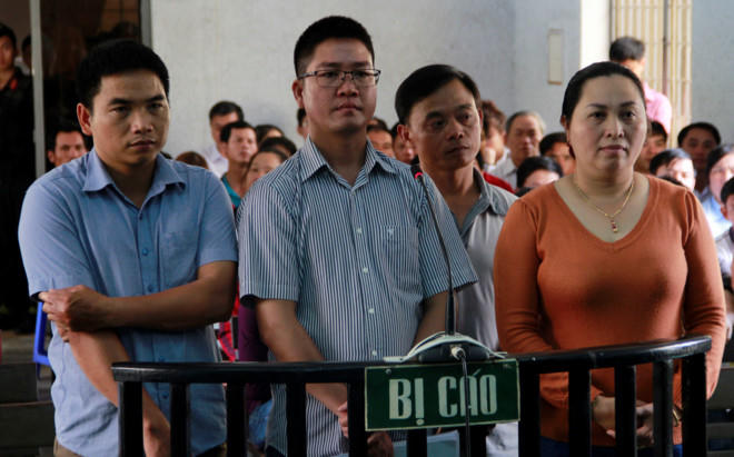 Các bị cáo tại tòa. Ảnh: Đại Dũng