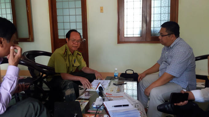Ông Nguyễn Văn Quang - Hạt phó hạt kểm lâm M'Drắk đã đi cùng PV và xác nhận vụ việc.