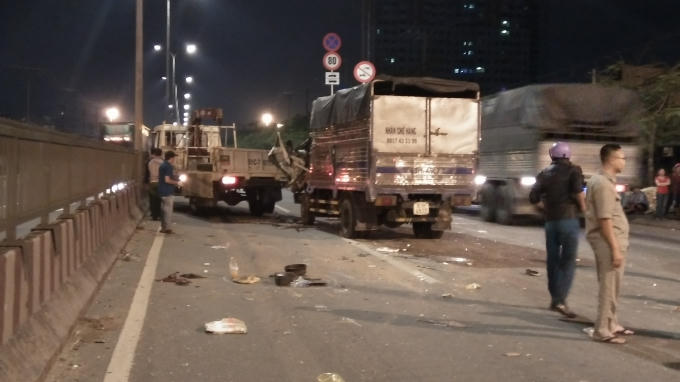 Hiện trường vụ tai nạn nghiêm trọng.