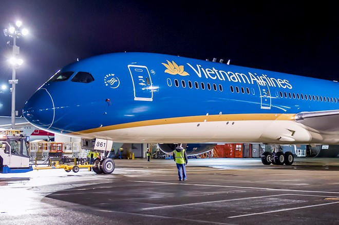 HĐQT của Vietnam Airlines khẳng định khi có đủ điều kiện sẽ chuyển sàn niêm yết cho mã HVN từ sàn UpCOM sang sàn HoSE. Ảnh: VNA.
