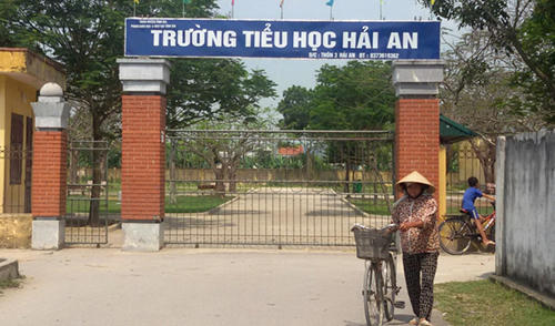 Trường Tiểu học Hải An - nơi xảy ra vụ việc. Ảnh: Lê Hoàng.