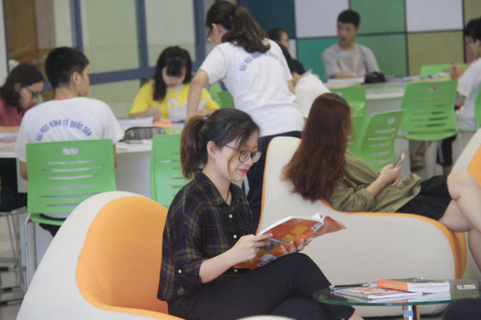 Mỗi người có thể tìm cho mình một góc học riêng theo sở thích của mình.