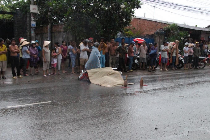 Hiện trường vụ tai nạn.