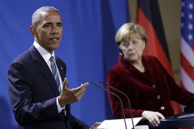 Tổng thống Mỹ Barack Obama và Thủ tướng Đức Angela Merkel. (Ảnh: Reuters)