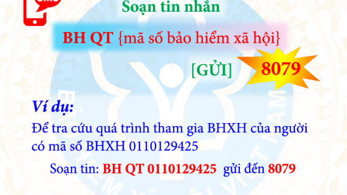 Tra cứu qu&aacute; tr&igrave;nh tham gia BHXH, BHYT bằng tin nhắn điện thoại