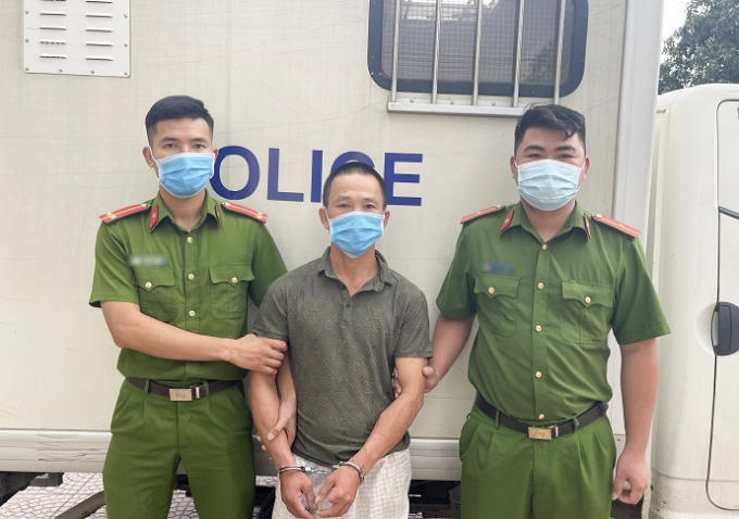 Nguyễn Văn Quyền tại Công an huyện Hương Sơn.