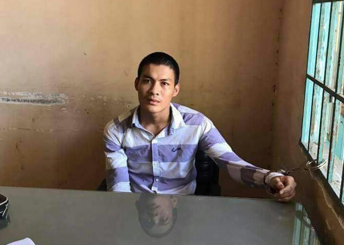 Tôn Thất Minh tại cơ quan công an.