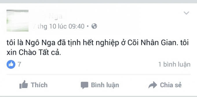 Bạn chị N. không nghĩ chị N. có ý định tự tử sau status này.