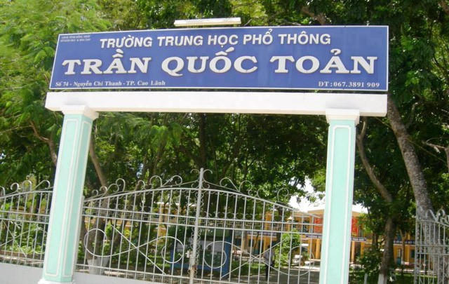 Trường THPT Trần Quốc Toản, nơi xảy ra vụ việc.