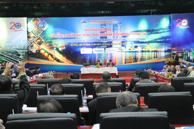 Hội thảo khoa học Đà Nẵng 20 năm xây dựng, phát triển và định hướng tương lai. (Ảnh: Vân Trương).