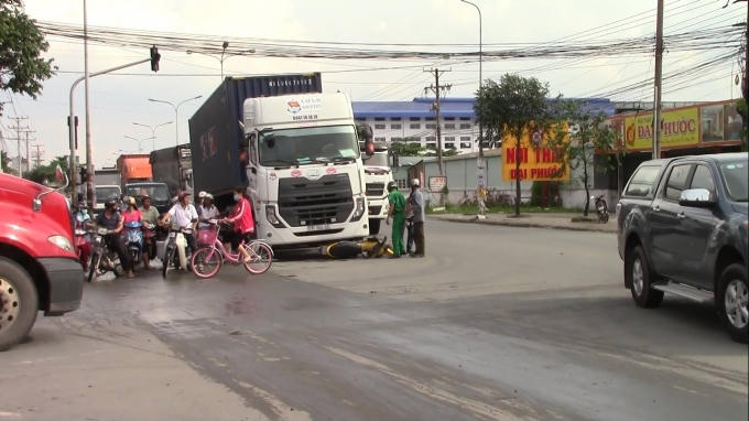 Hiện trường vụ tai nạn.
