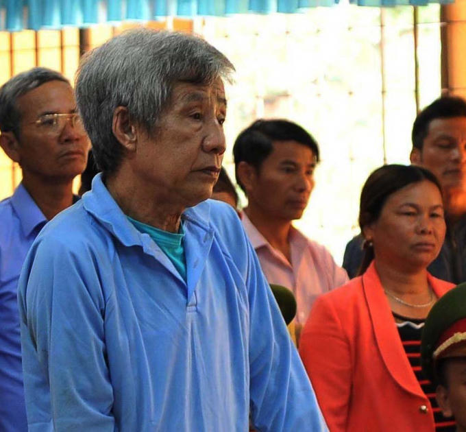 Bị c&aacute;o Huỳnh B&ecirc; tại phi&ecirc;n t&ograve;a.