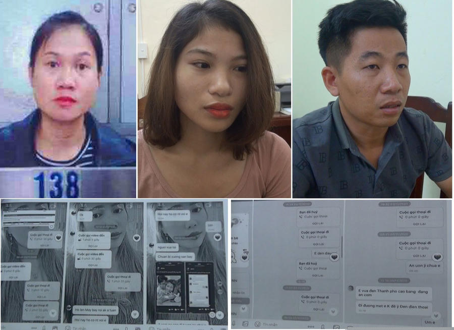 Các đối tượng Hồ Thị Vớn, Nguyễn Thị Dương, Nguyễn Châu Tuấn và nội dung liên hệ qua mạng xã hội của các đối tượng