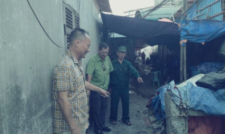 Vị trí cưỡng chế xây bịt lối đi không thành của BQL chợ Hạ Long 1.