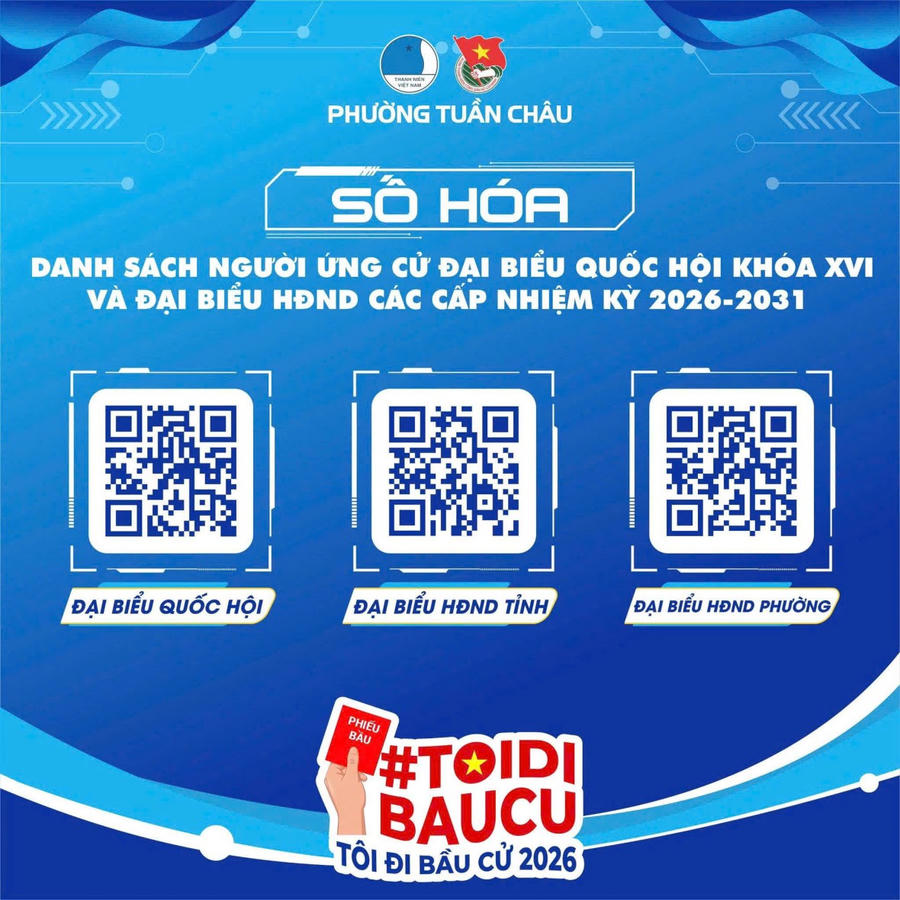 Đoàn Thanh niên phường Tuần Châu triển khai Bản đồ số phục vụ bầu cử, giúp người dân thuận tiện tìm kiếm thông tin về khu vực bầu cử.