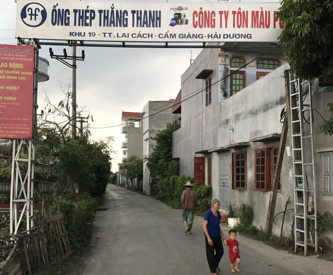 l Nhà máy sản xuất của Cty Poshaco gần khu dân cư 19, thị trấn Lai Cách.
