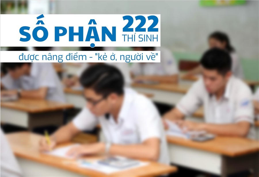 Trong số 222 thí sinh được nâng điểm, hiện 82 thí sinh đã bị đuổi học, 51 thí sinh được cho học tiếp ĐH, một số thí sinh khác trước đó đã không nhập học.