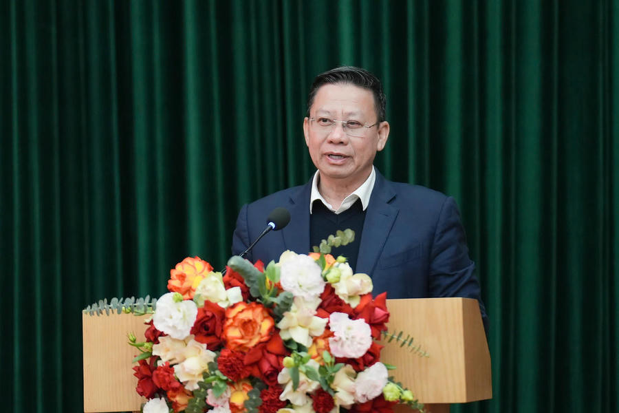 Thứ trưởng Bộ Tư pháp Nguyễn Thanh Ngọc phát biểu chỉ đạo Hội nghị.