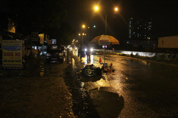 Hiện trường vụ tai nạn thương tâm.