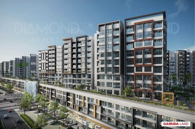 Phối cảnh dự án Diamond Alnata nằm trong Celadon City.