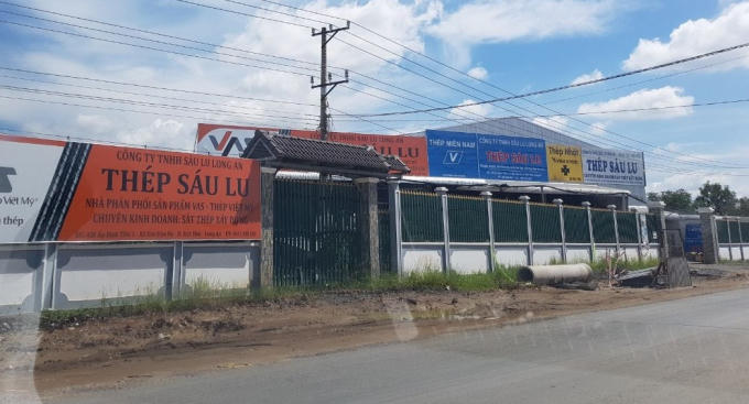 Công trình xây dựng trái phép được cho là của Công ty Sau Lu trên địa bàn xã Đức Hòa Hạ.