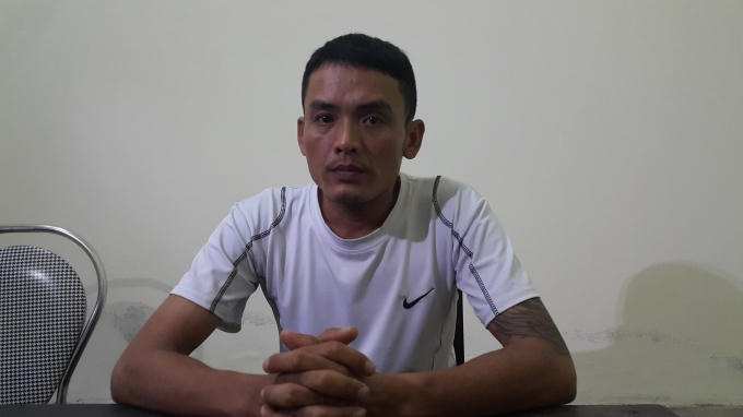 "Siêu trộm ngày rằm" Nguyễn Đức Lam tại cơ quan điều tra.