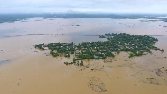 Nước gần như bao phủ to&agrave;n bộ...