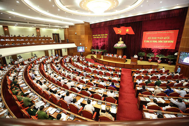 Hội nghị toàn quốc về phòng, chống tham nhũng. (Ảnh: Dân trí)