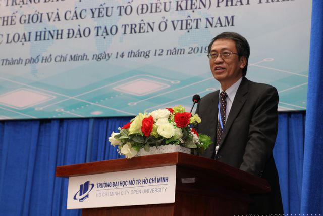 PGS.TS Vũ Hữu Đức, Phó hiệu trưởng Trường ĐH Mở TP.HCM cho biết: giai đoạn 2013-2018 Việt Nam đứng thứ 4 thế giới về tốc độ phát triển e-learning