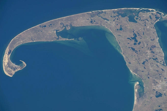 Mũi Cape Cod ở Massachusetts. (Ảnh: NASA)