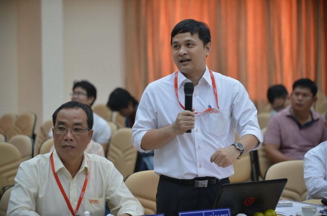 Ông Lâm Nguyễn Hải Long - Giám đốc Công ty TNHH một thành viên Phát triển Công viên phần mềm Quang Trung (Ảnh: Quang Định).