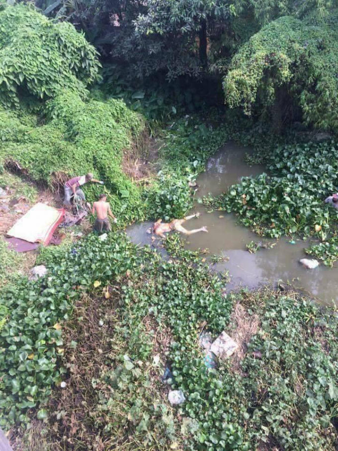 Thi thể nạn nhân được người dân phát hiện.