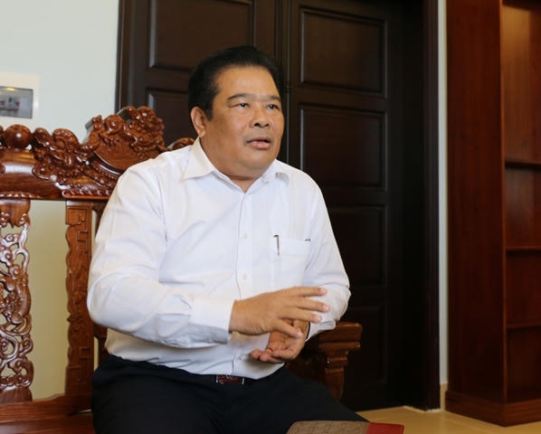 Ông Sơn Minh Thắng - Phó Trưởng ban Thường trực Ban Chỉ đạo Tây Nam Bộ - trao đổi với phóng viên Dân trí chiều 8/12.
