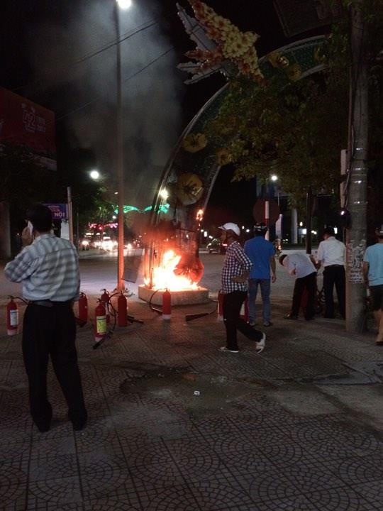 Hiện trường nơi xảy ra vụ cháy.