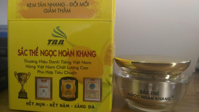 Sản phẩm Sắc thể ngọc hoàng khang có chứa chất bị cấm.