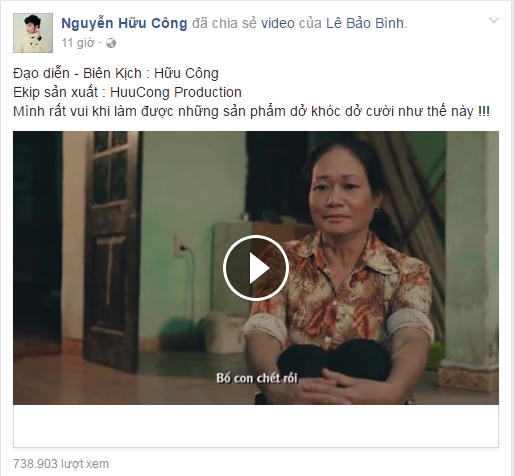 Đoạn clip được nam diễn viên chia sẻ trên chính trang cá nhân của mình. (Ảnh chụp màn hình).